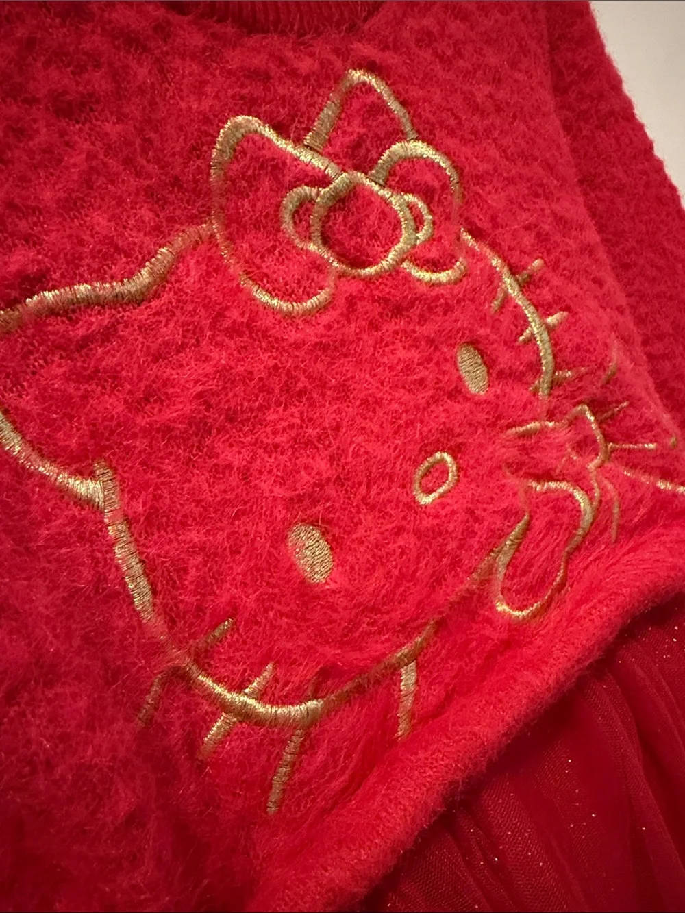 Hello Kitty Red Sparkle Tulle Dress for Girls